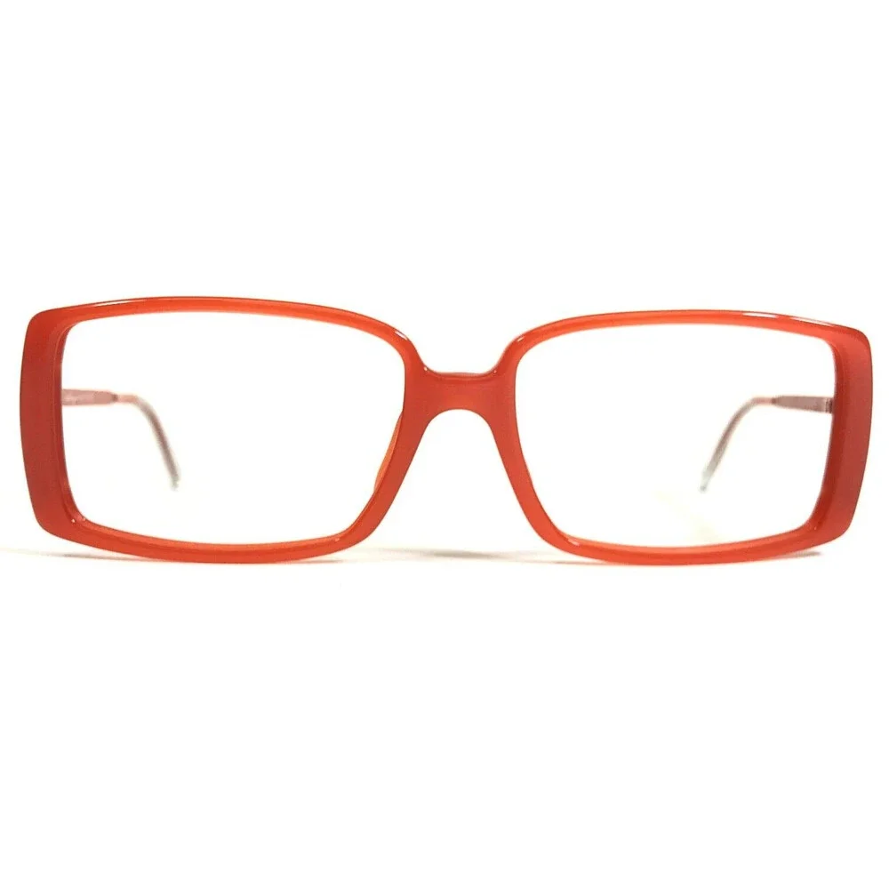 Salvatore Ferragamo Eyeglasses Frames 2608 407 Orange Square Full Rim 52-15-130